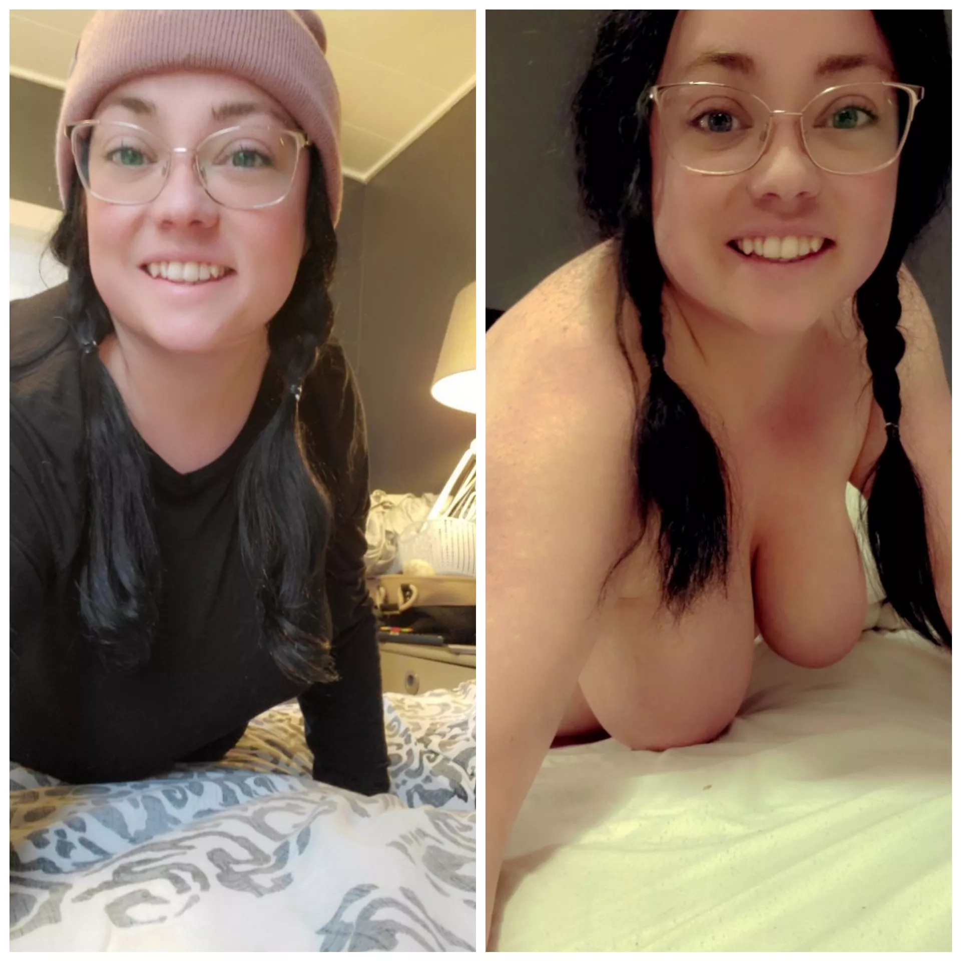 hard to tell how big my tits are until my top is off 😏 hard to tell how big my tits are until my top is off 😏