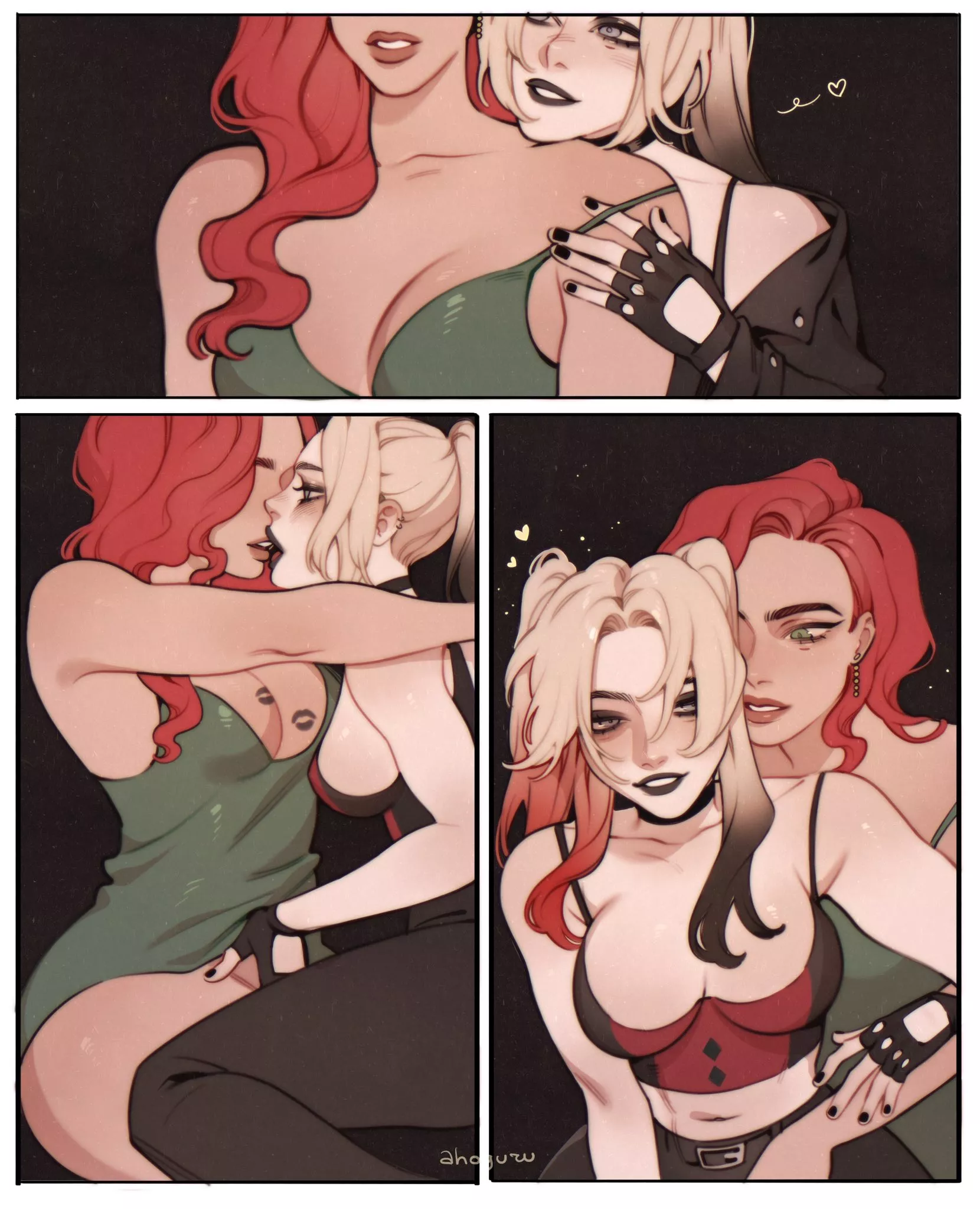 Harley Quinn, Poison Ivy - girlfriends stay at home date (ahoguru) [DC, Batman, Harley Quinn]