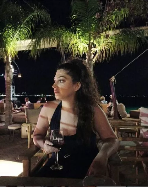 Having a glass of wine