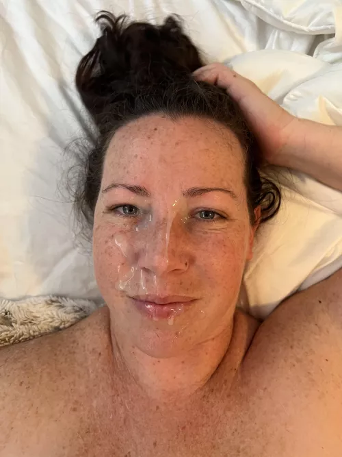 He likes to play connect the freckles on my face