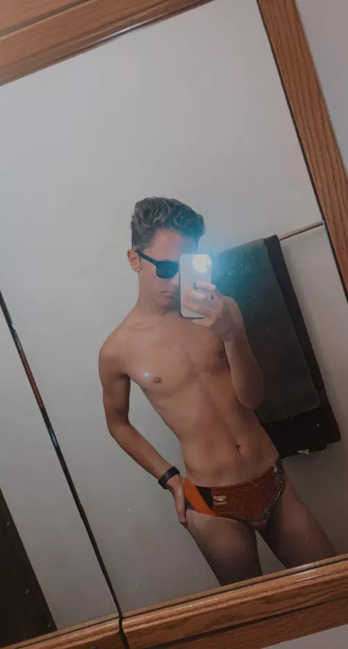 heading outside to tan in my speedo. should i film some content while i’m out there? 😏 😈