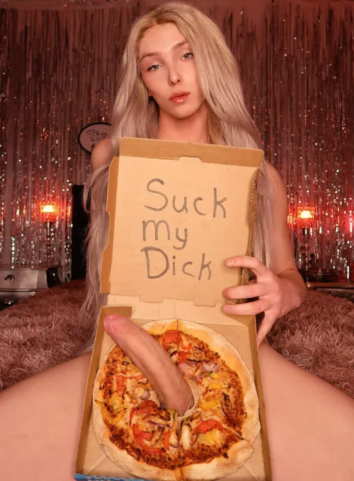 Heard you ordered pizza with a extra large sausage. 😉