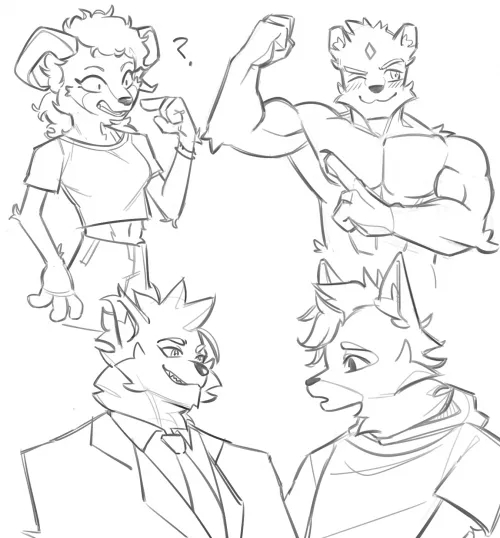 hello! little bored rn so send me your oc's and I'll sketch them! (art by me)