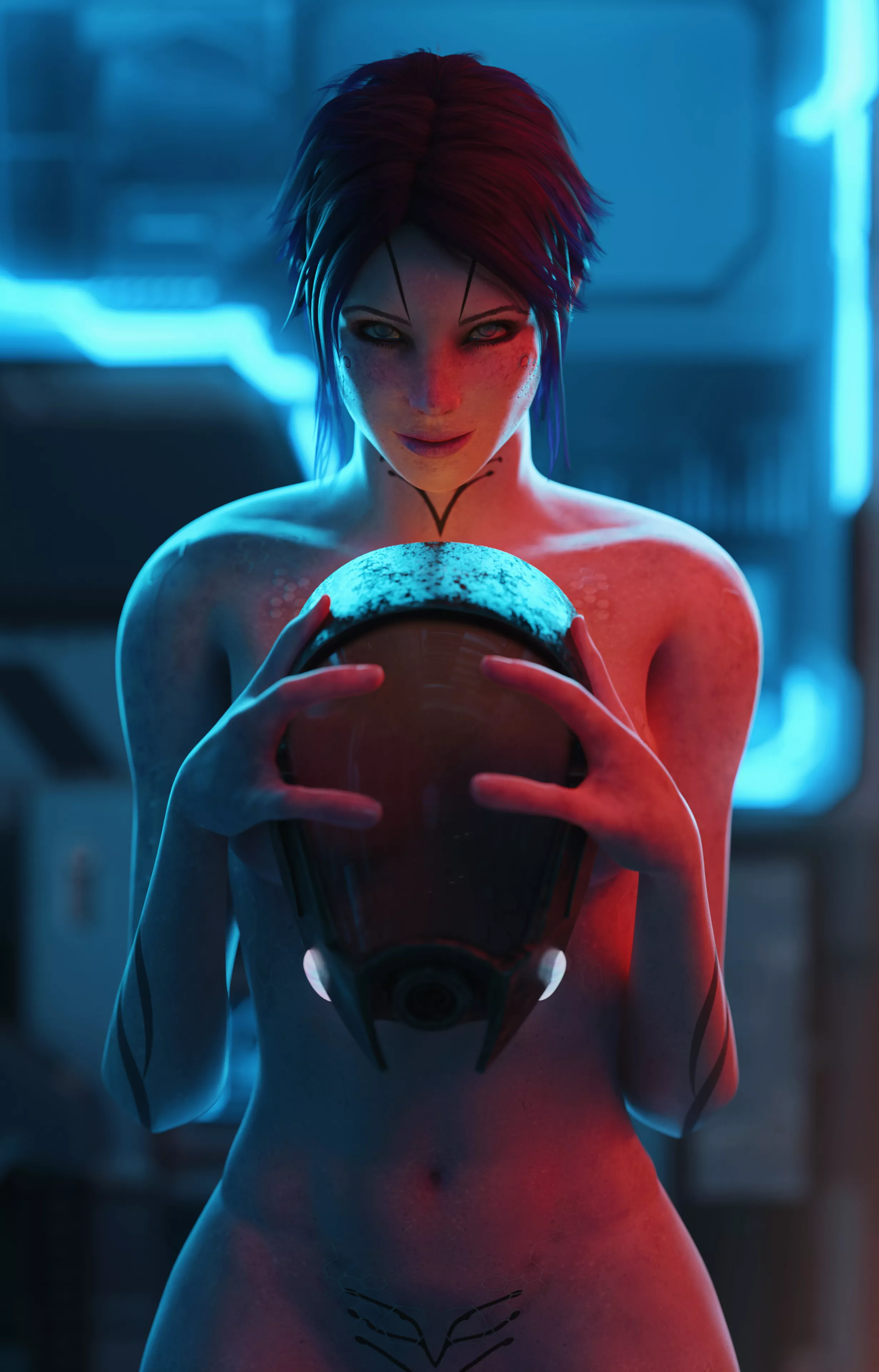 «Helmet off» [Tali] (by me, mkaverus)