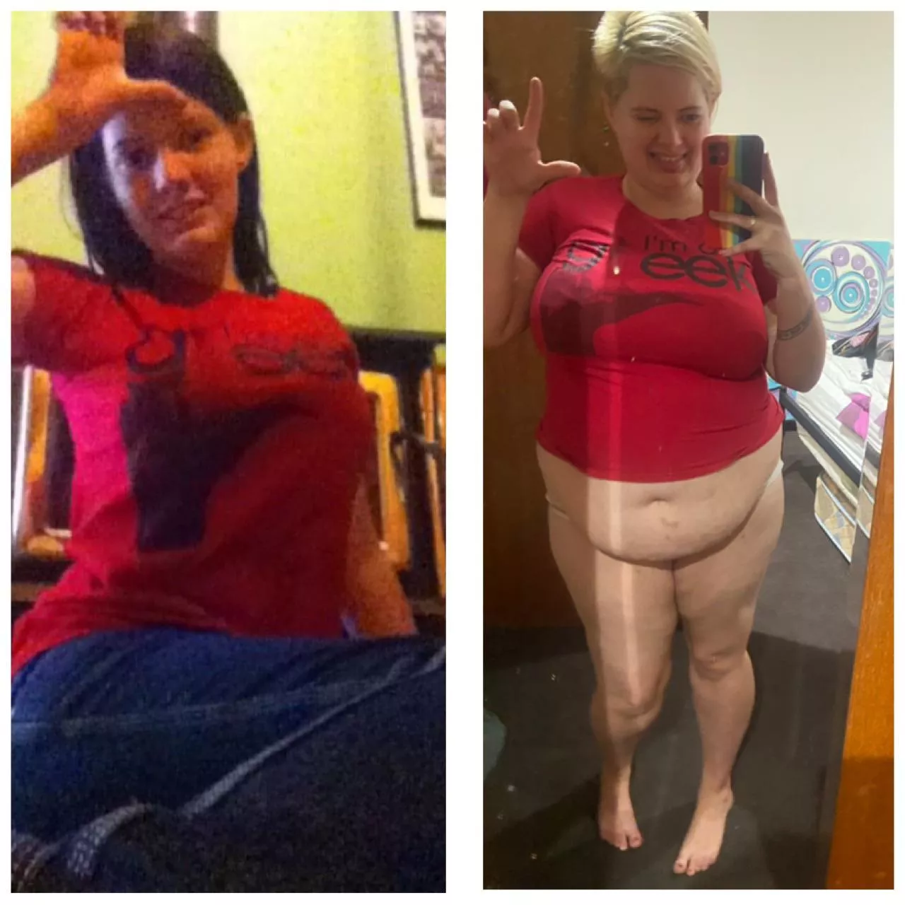 Here’s what you missed on “GLEE”. 11 years, the same top. A size 6. The smallest you can get in Australia 😝.