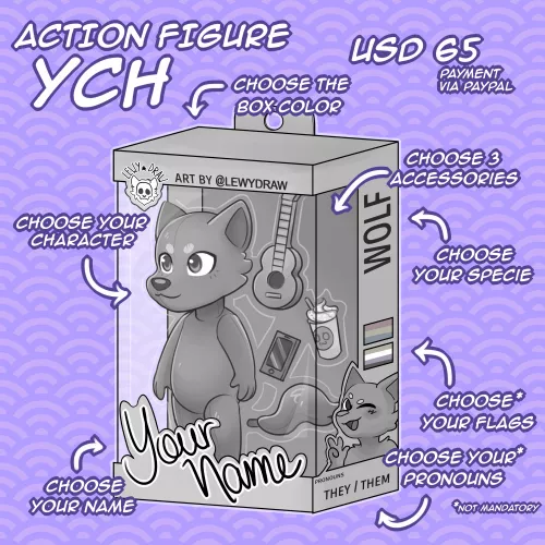 Heyo!! ⭐️Action Figure YCH⭐️ ~Details in comments