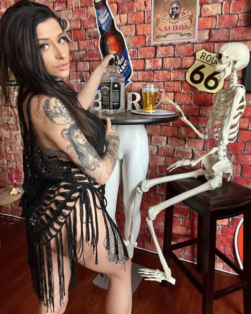 Hitting on old men in a bar like .. [F]