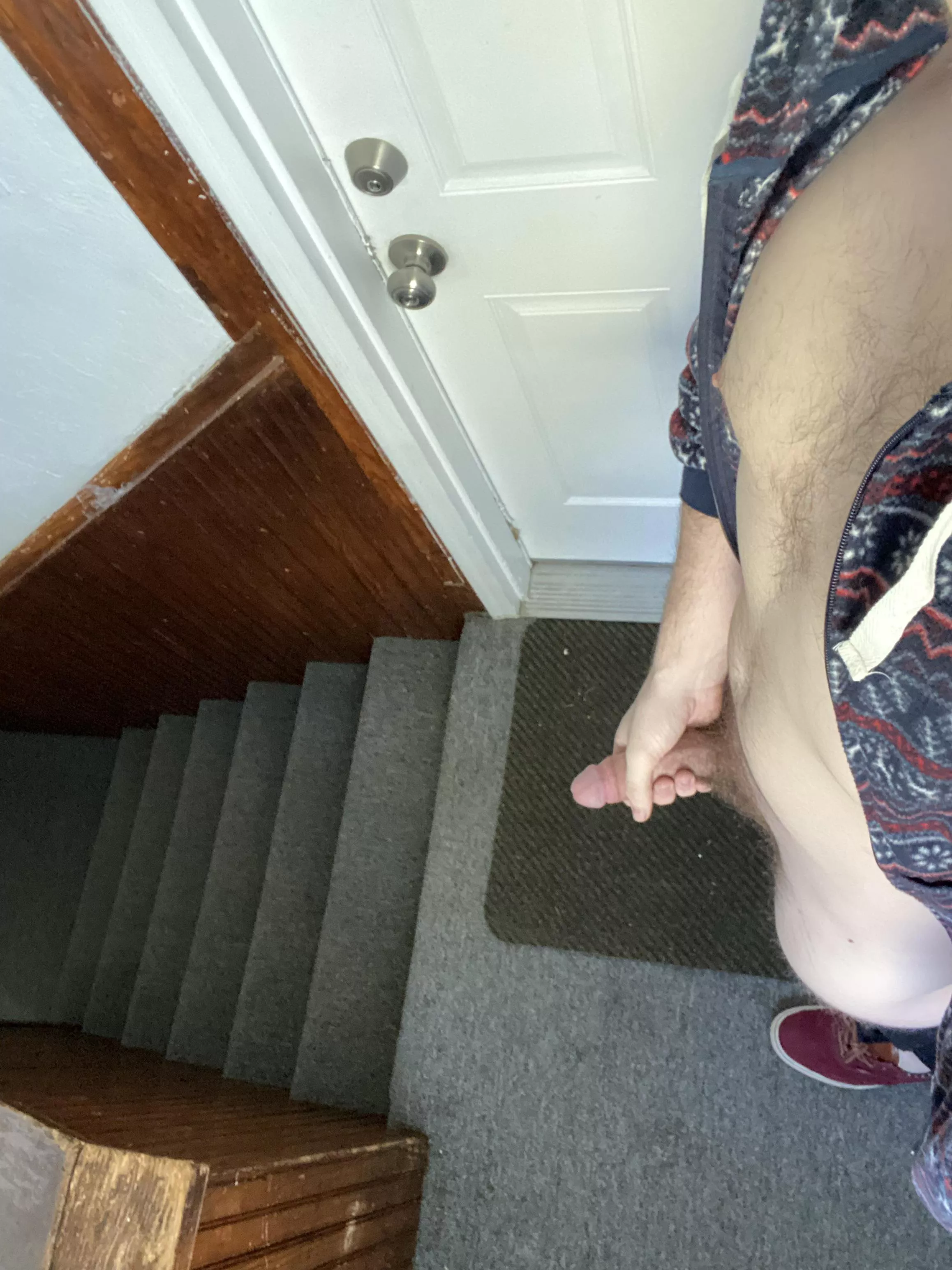 Hoping the neighbor finally catches me outside his door 😈