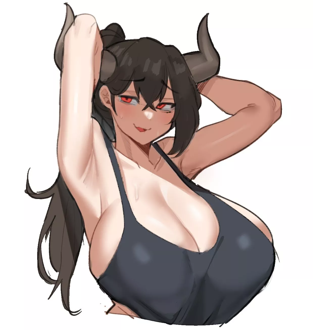 Horns and heavy oppai