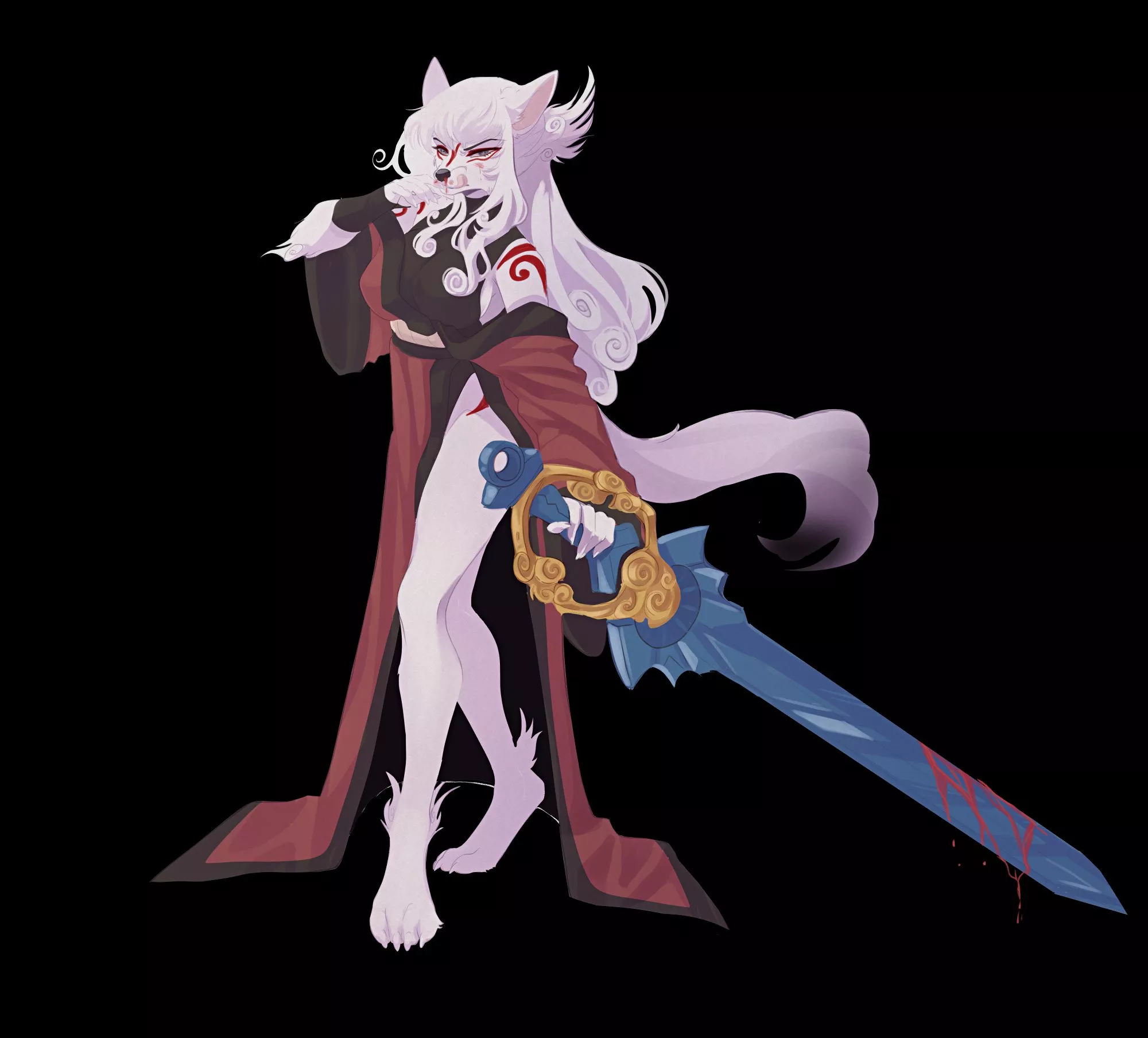 HOW DARE YOU, anthro Ammy (art by me, speedpaint for fun and leggy, Ayleendeer)