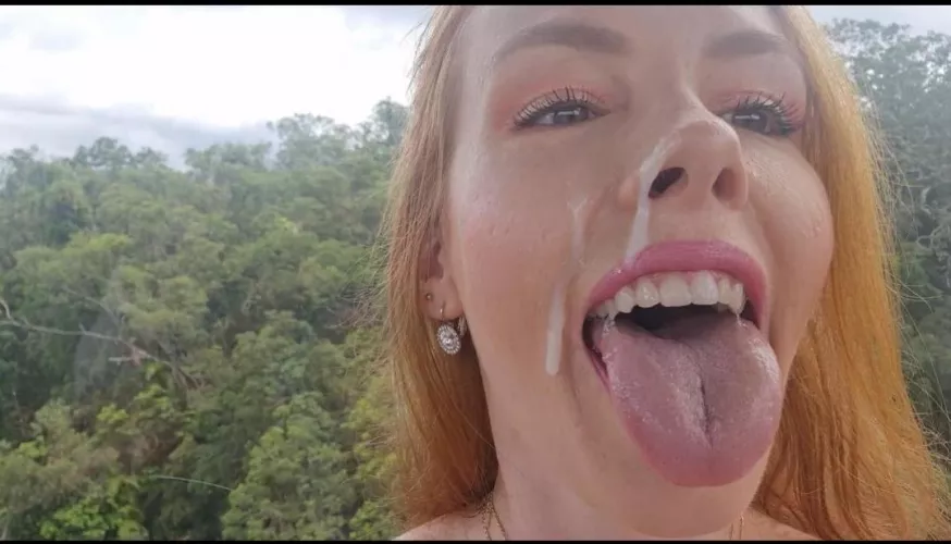 How pretty do I look with cum all over me 😍