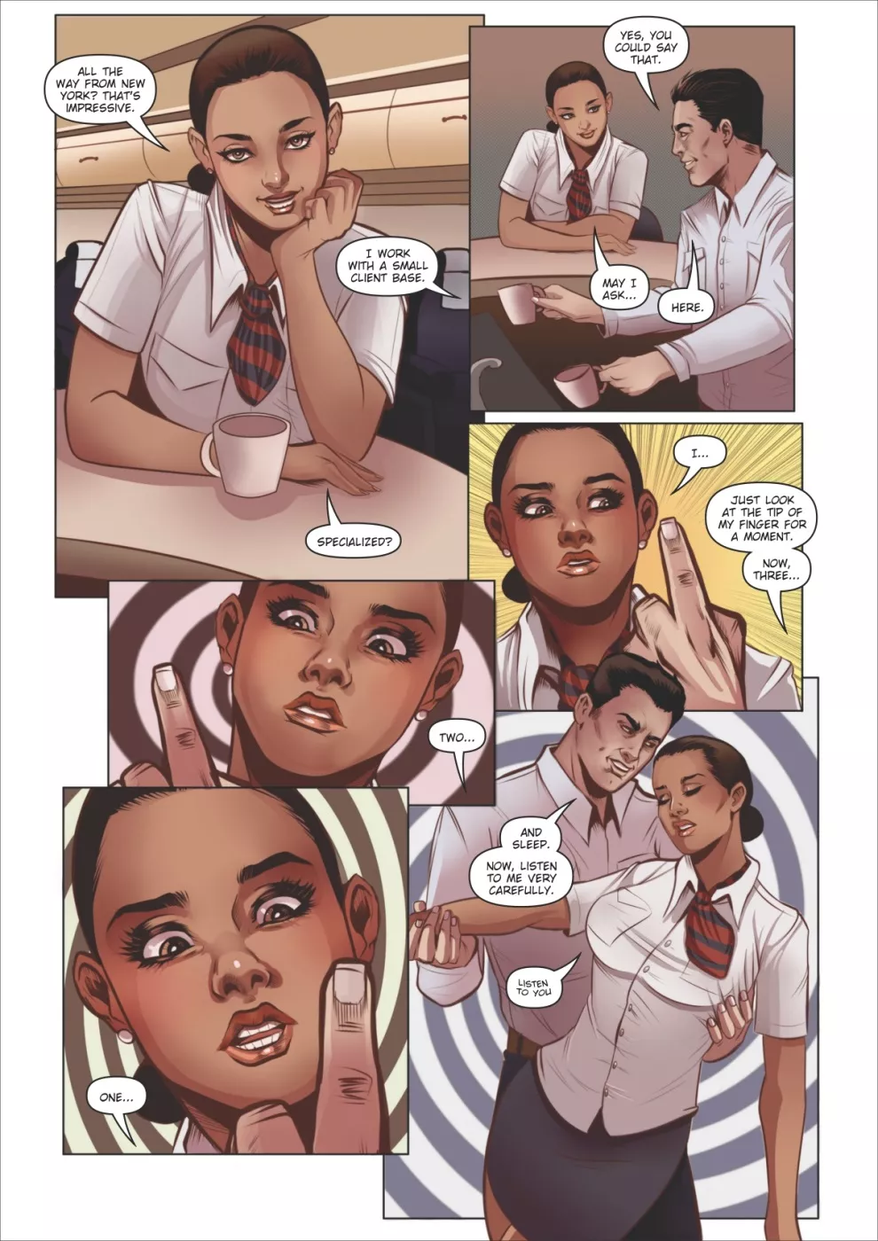 Hypnotized Idnian Air Hostess (Before).