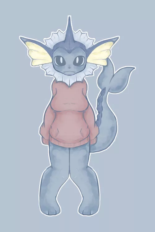 i drew a vaporeon a couple days ago!