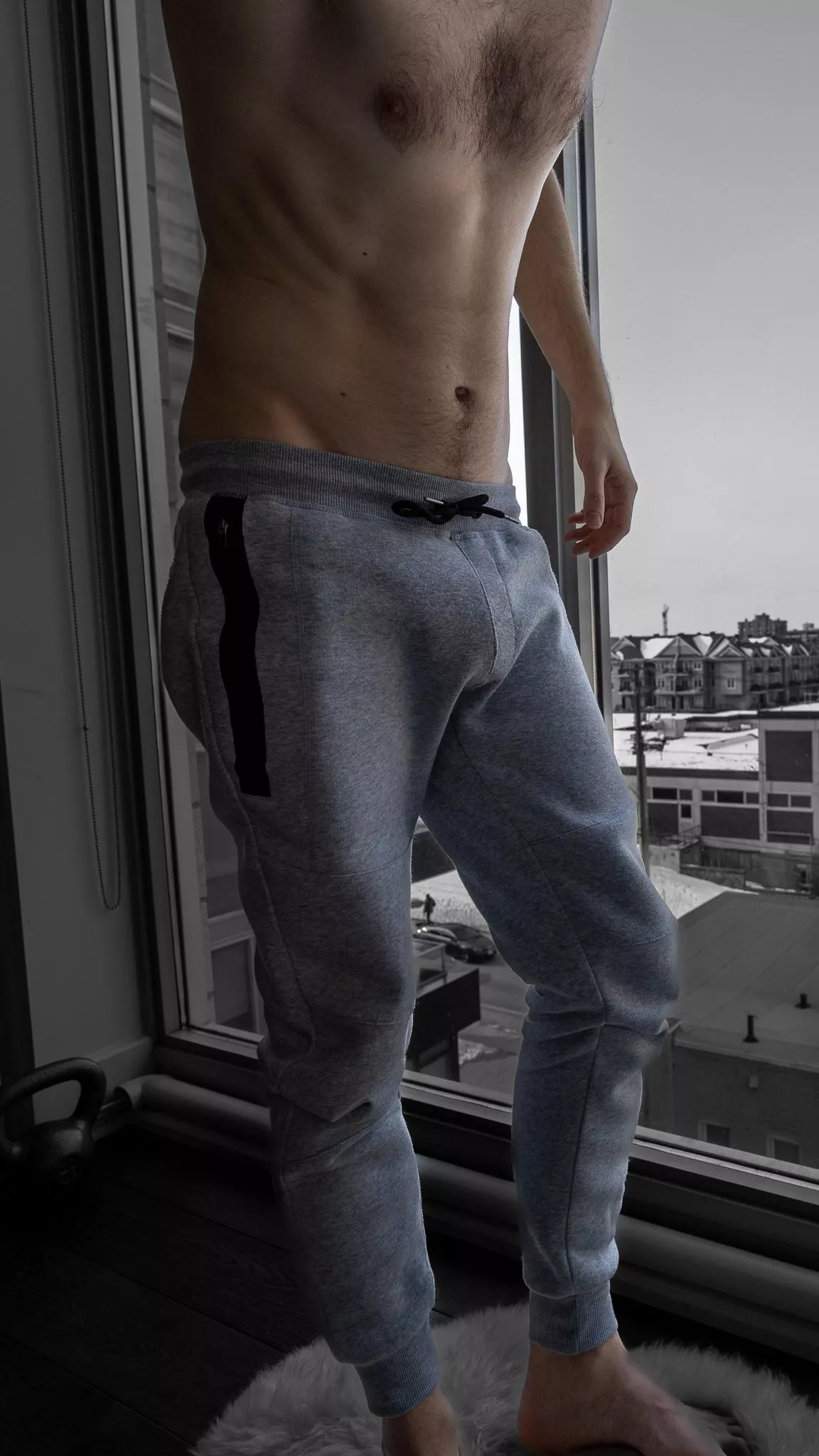 I fucking love grey sweatpants