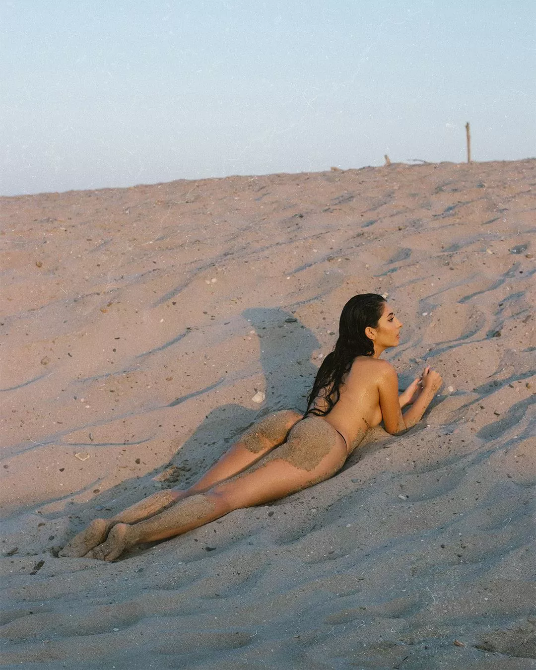 I had a sandy beach day.