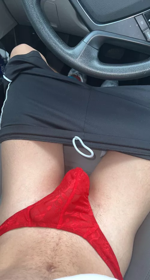 I had to get a pic of the thong I wore the other day