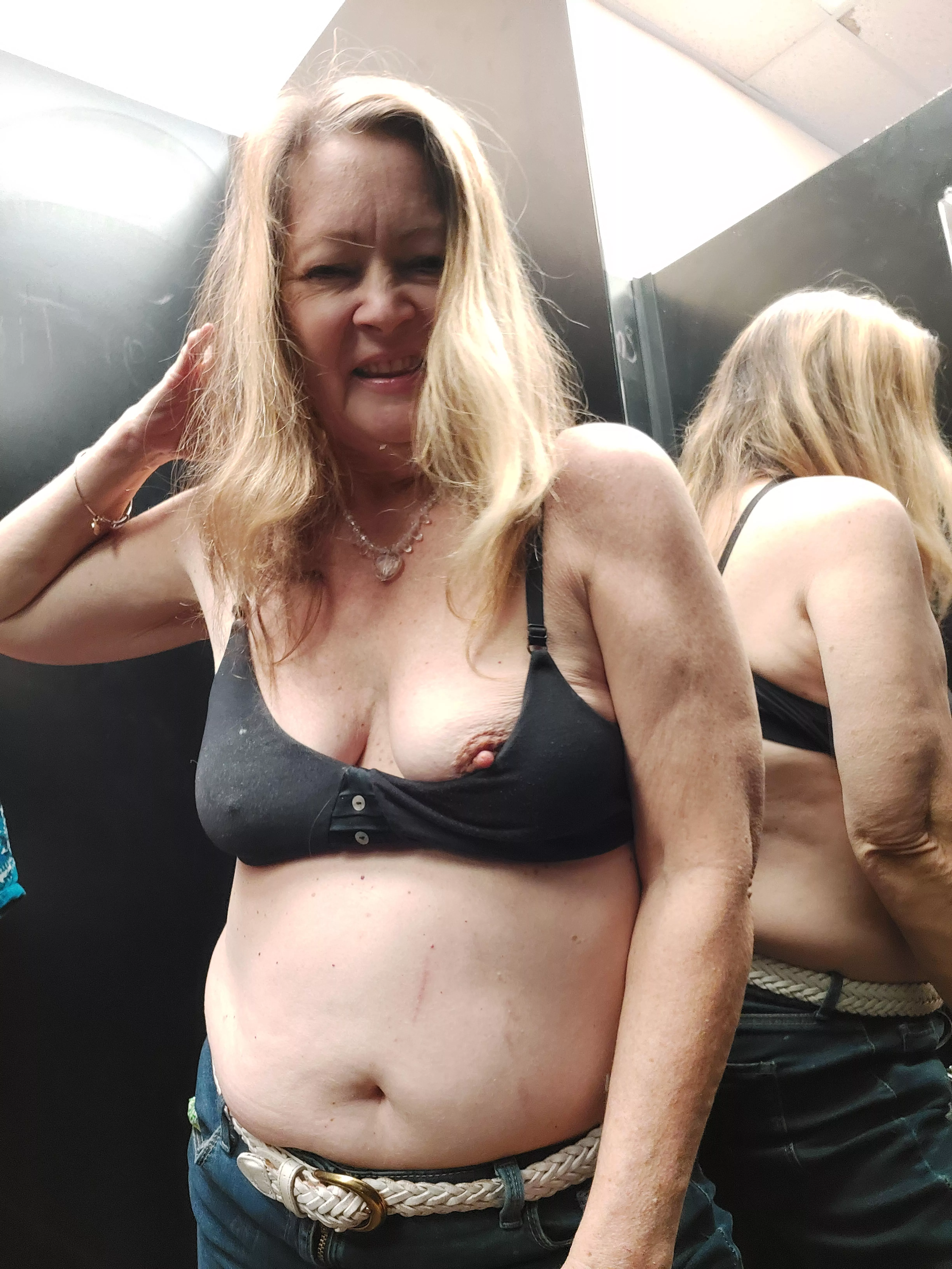 I hope you like my top being too tight. (F)54