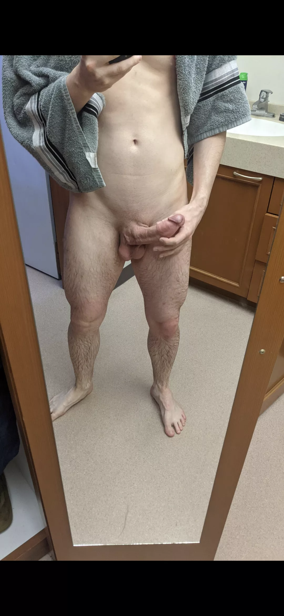 I just got out of the shower a little hard. can I get a rating