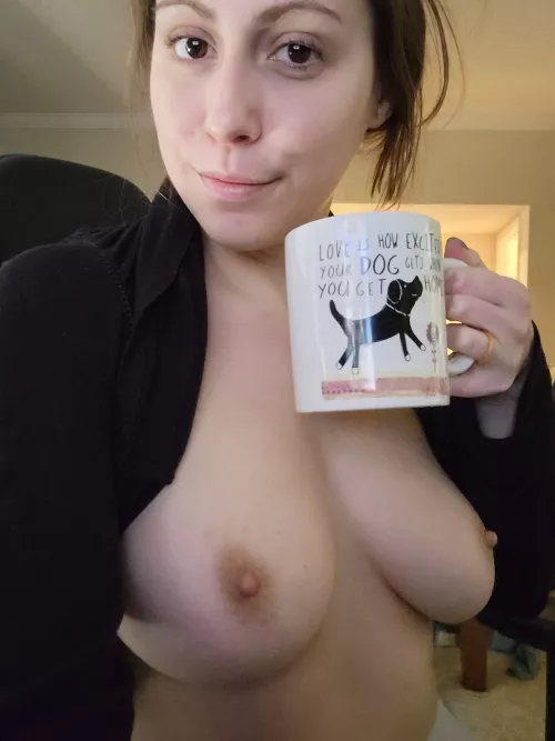 I love coffee like my dog loves me.