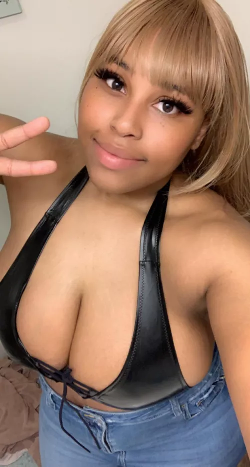 I love how my tits still burst out of this top