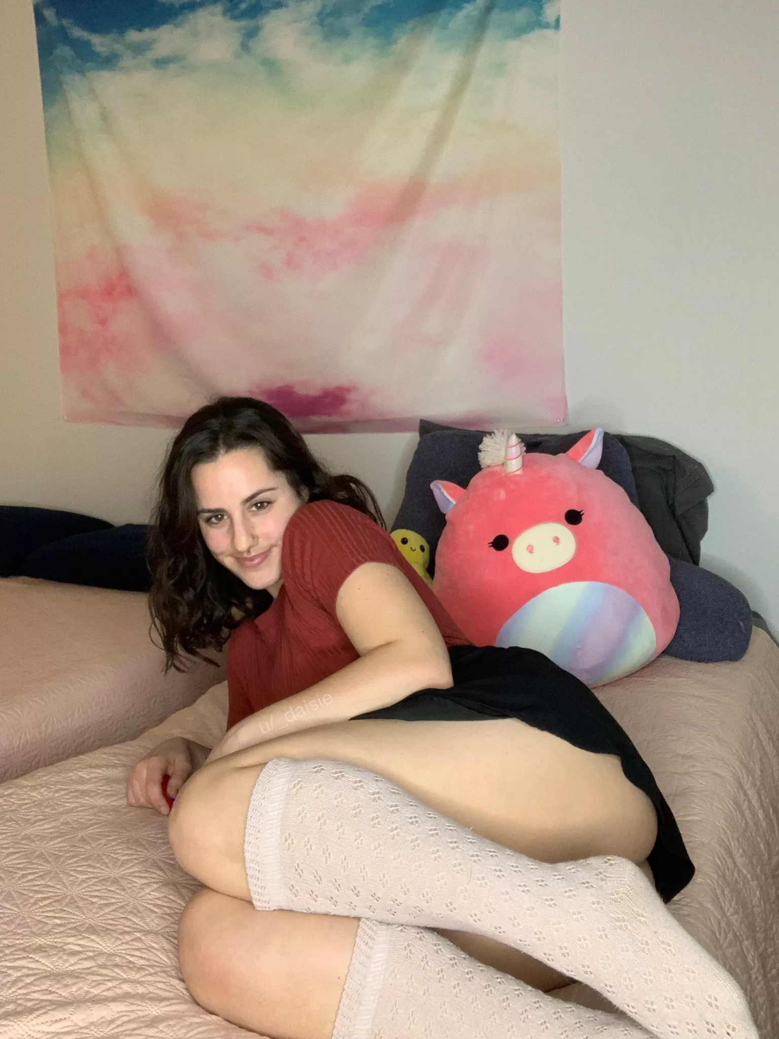 i love my comfy bed after sitting on a hard chair at school all day🛏️