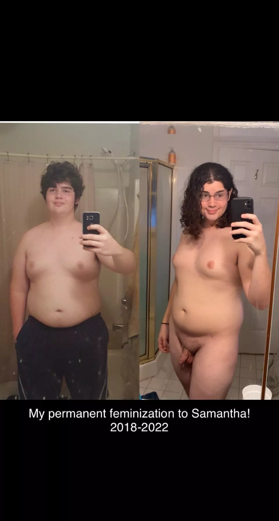 I love showing off my before and after of becoming Samantha 🥰