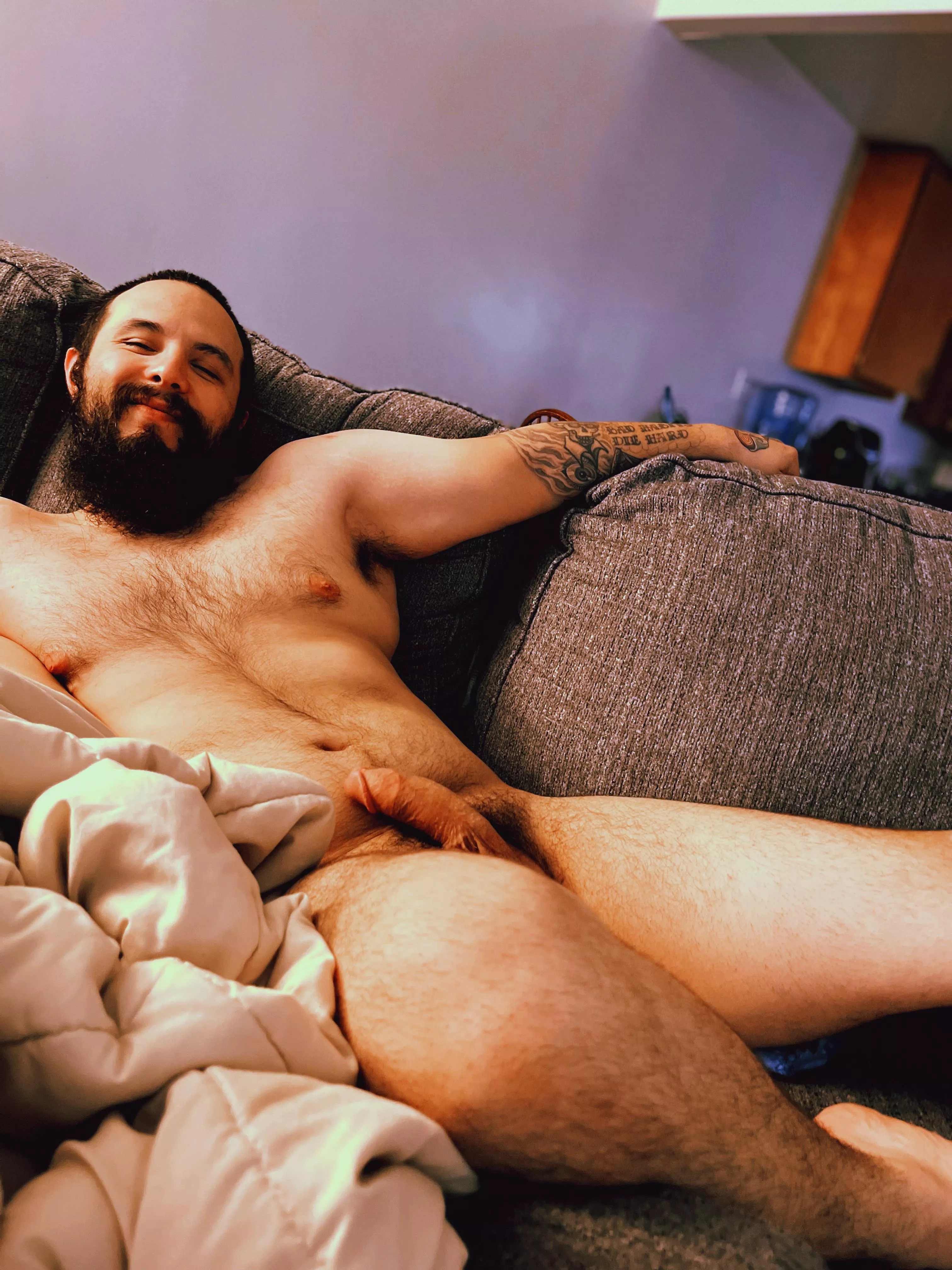 I love to take surprise pictures of him waking up! He’s so sexy!