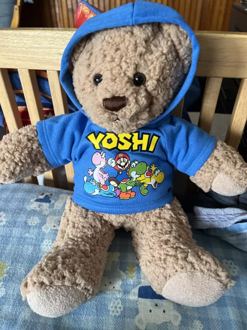 I made a new friend at Build-a-Bear! His name is Stuart and heβs only 1!