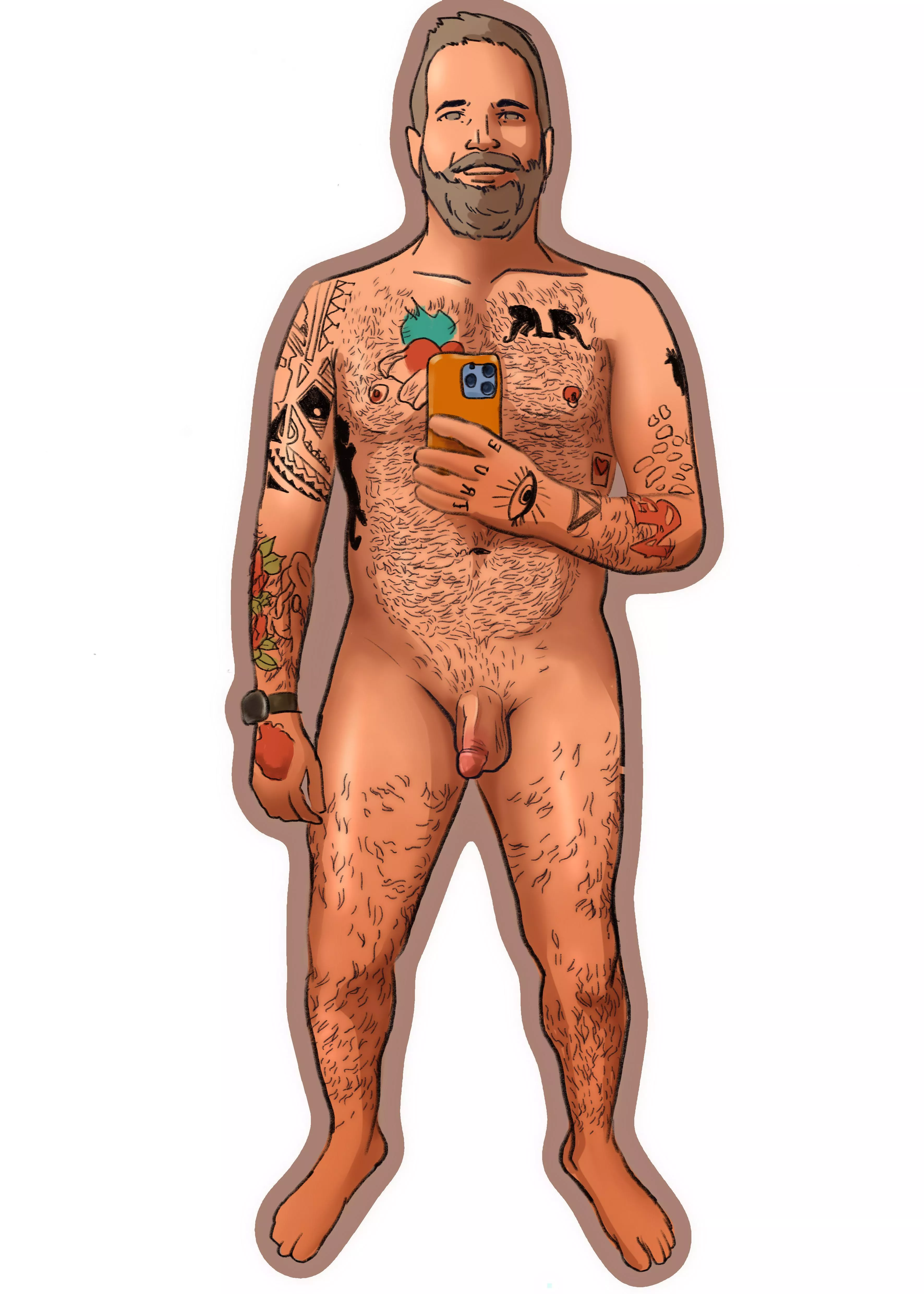 I made this for a friend. I want to give him a massive dick but he don’t want that haha