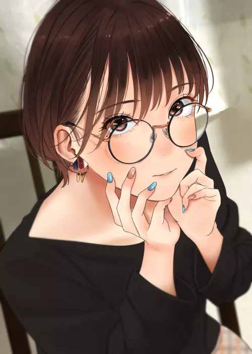 I normally wear contacts, do you like them? (@A_Saito_3110)