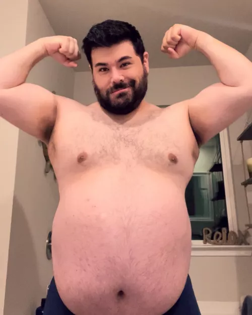I think I can pull off the muscle bear with a big belly look. I just need to get my lazy ass back in the gym. What do you guys think?