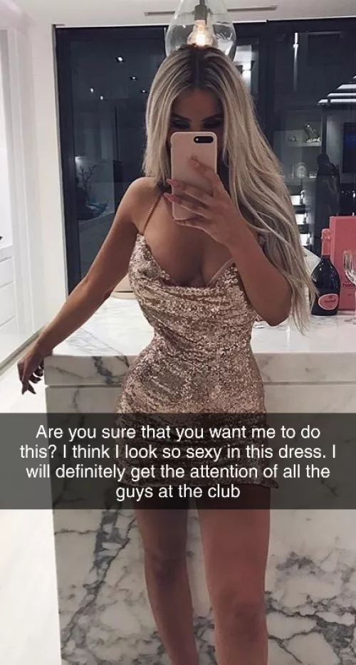 I told my wife about my fantasy of her being picked up by another man at a club. She took some convincing but she is going tonight. What she doesn't know is that made a competition amongst my friends to see who could fuck her tonight