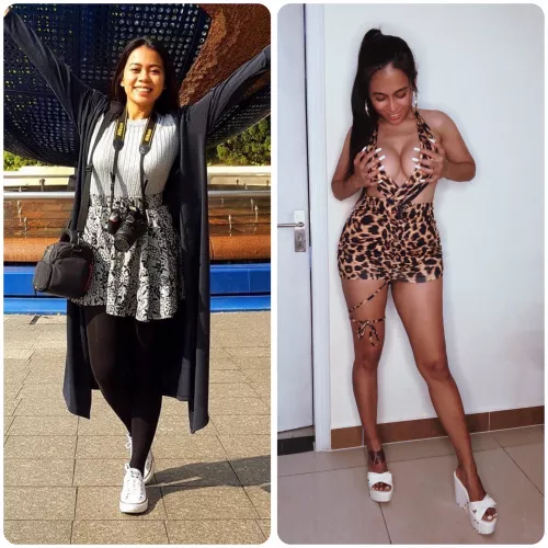 I used to cover myself up so much as I didn’t have that much confidence, but look at me now. I’m enjoying, drooling over, and embracing looking like a total bimbo🤤💋