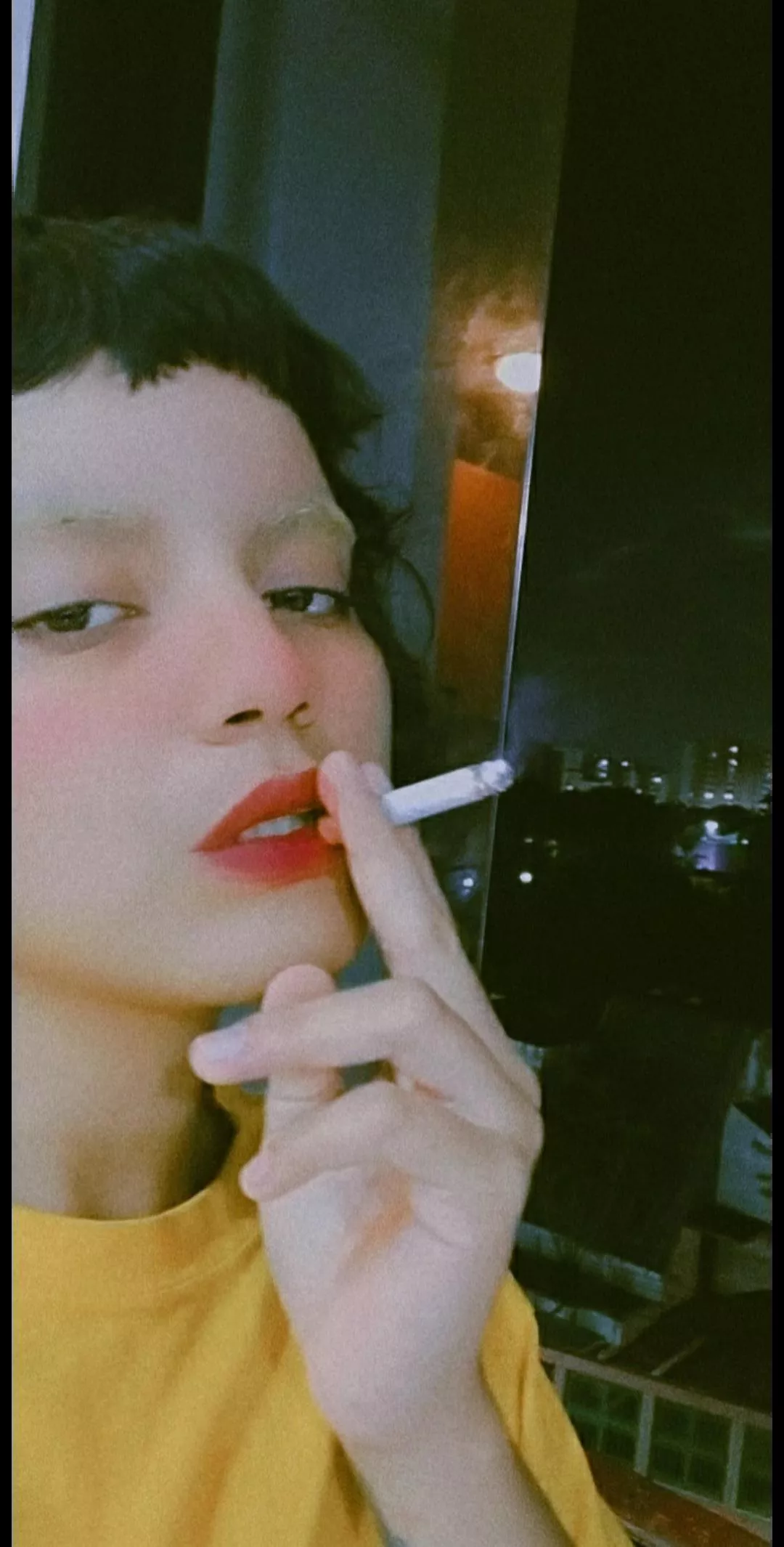 I wanna smoke naked at my window, wanna see? 🥺