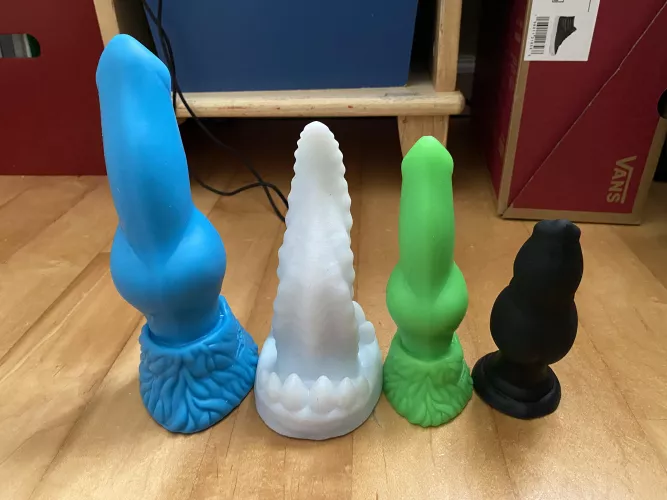 I was cleaning my boys so I decided to take a pic of them side by side