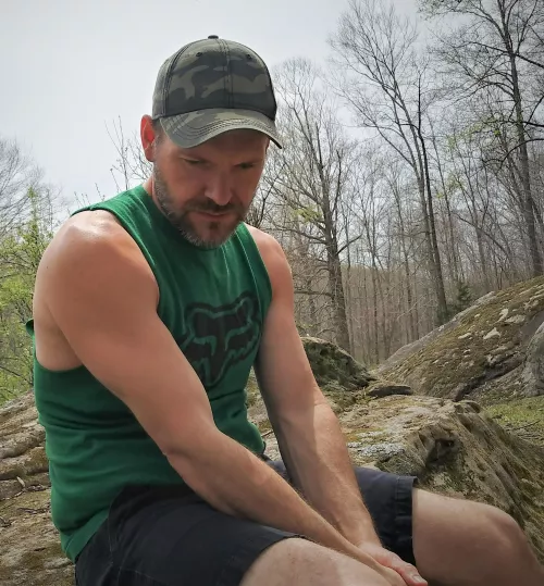 I was told I look sad in this pic, but I was literally just distracted as usual. Haha