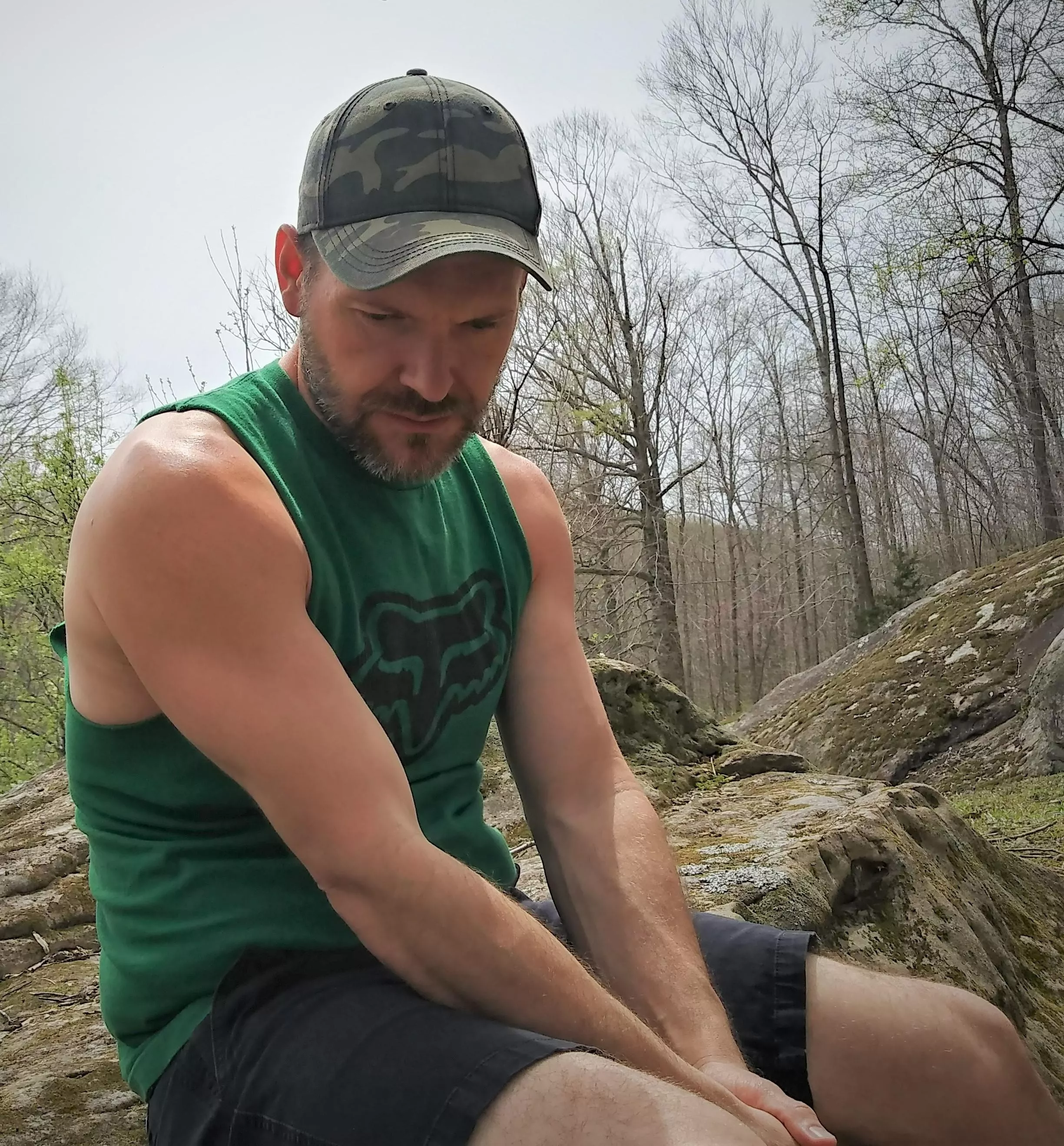 I was told I look sad in this pic, but I was literally just distracted as usual. Haha