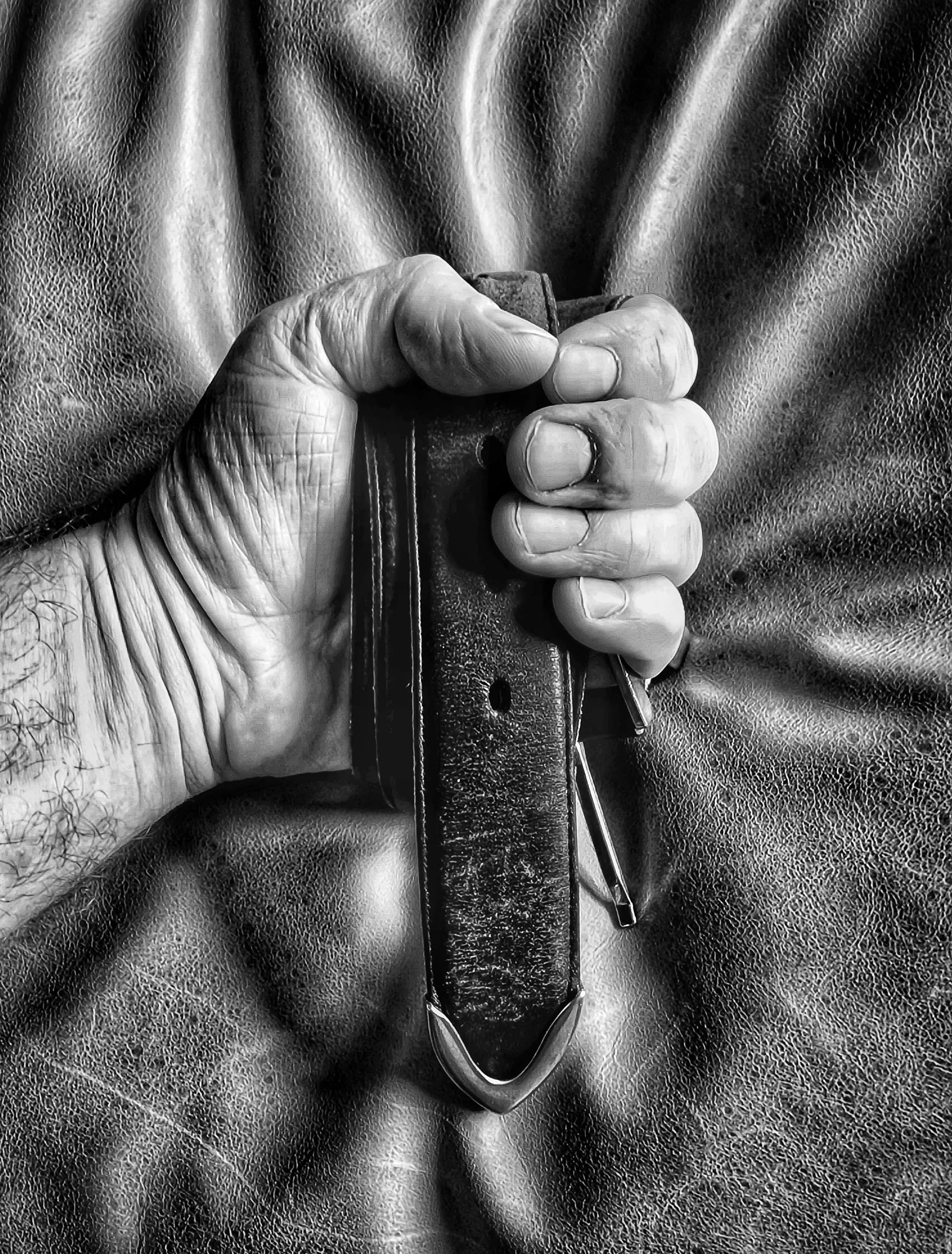 If you don't behave, I'll have to use the belt again.