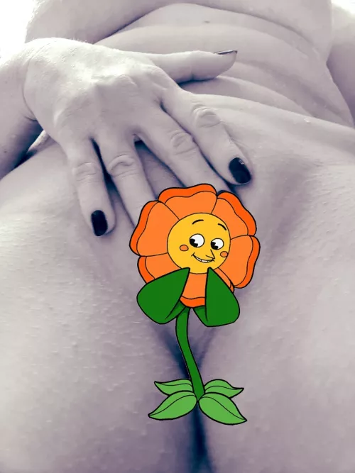 I'll remove the flower for the lady who can make me weak in the knees 😜