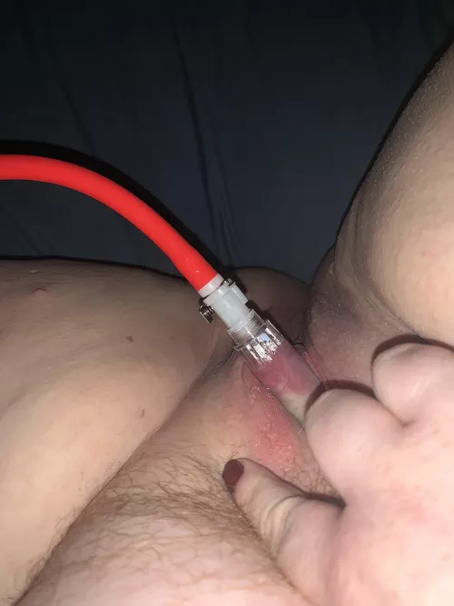 I’m new to this but god it feels amazing…maybe a whole pussy pump next?!
