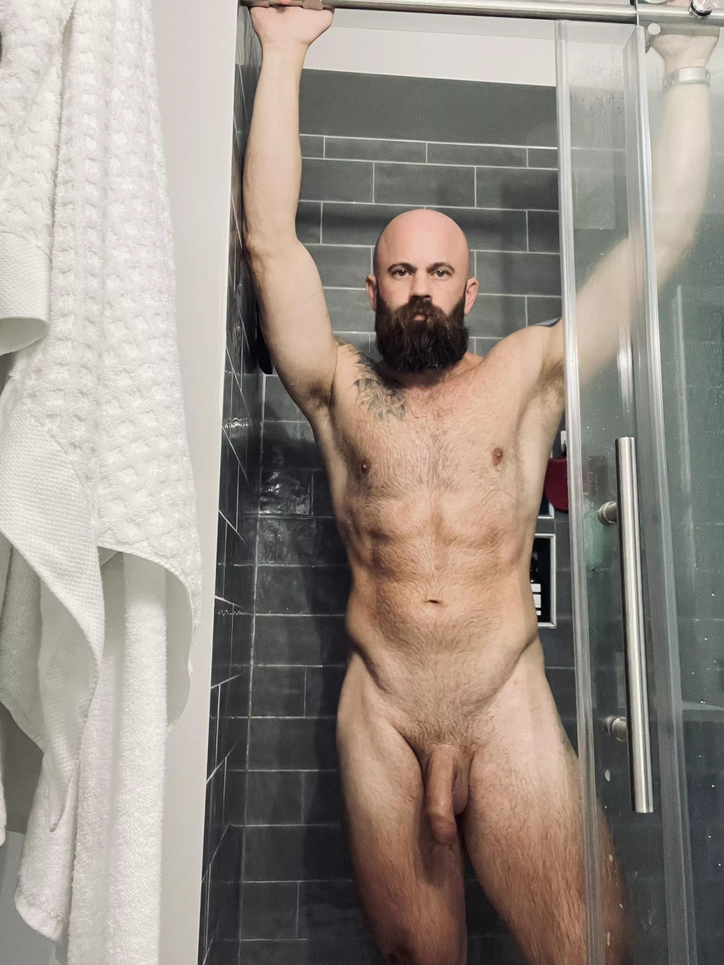 I’m really just petrified of backing up into the still cold water spray.