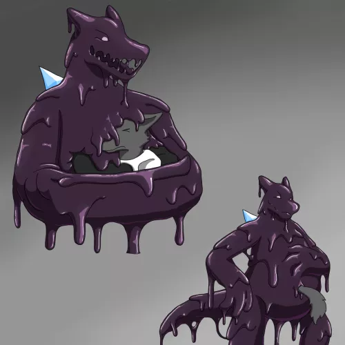 {Image} Slime monster hug by K-HENRY [absorption][soft]