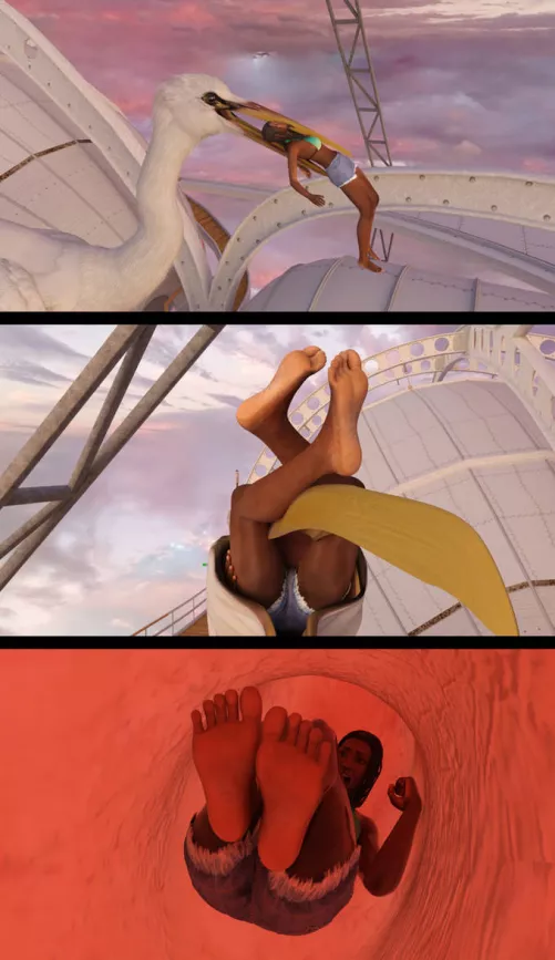 {Image}Crane Eats Adventurer(?/Crane)(F/Human)(Soft)(Oral)(unwilling)(nsfw)(OC: WormsignVore Animations)