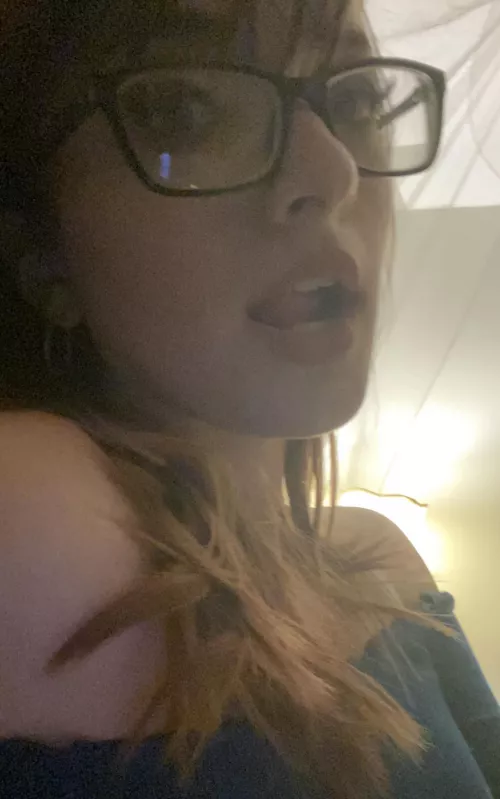 imagine what your cum would look like covering my glasses and mouth