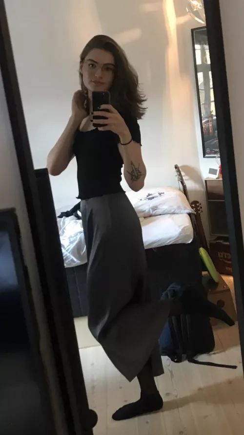 In LOVE with this skirt I found at a thrift store