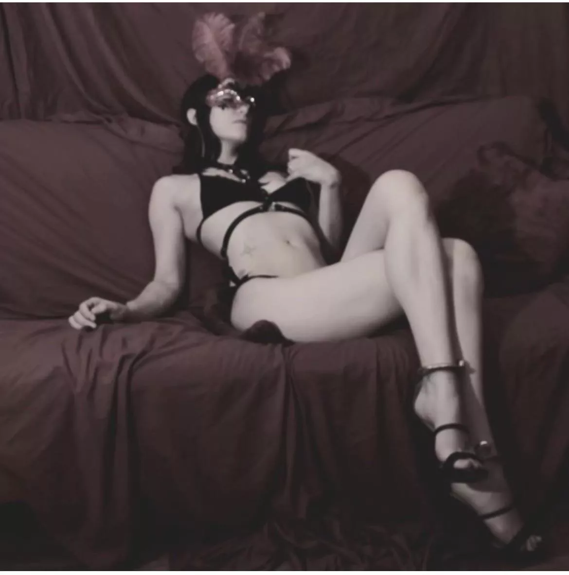 In the Champagne room with a mask because I’m still afraid to post my face on Reddit. Couldn’t find the original so I had to copy from Insta, so excuse the poor quality.