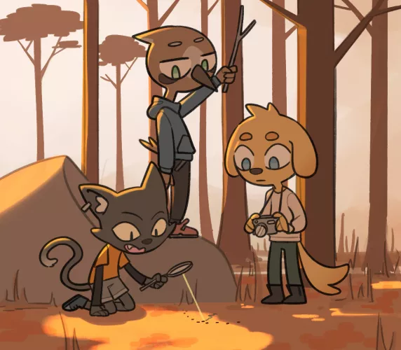 in the woods🍁 (art by me)