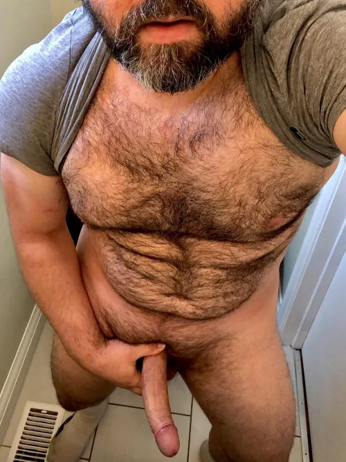 Insanely hairy with a side of big cock.