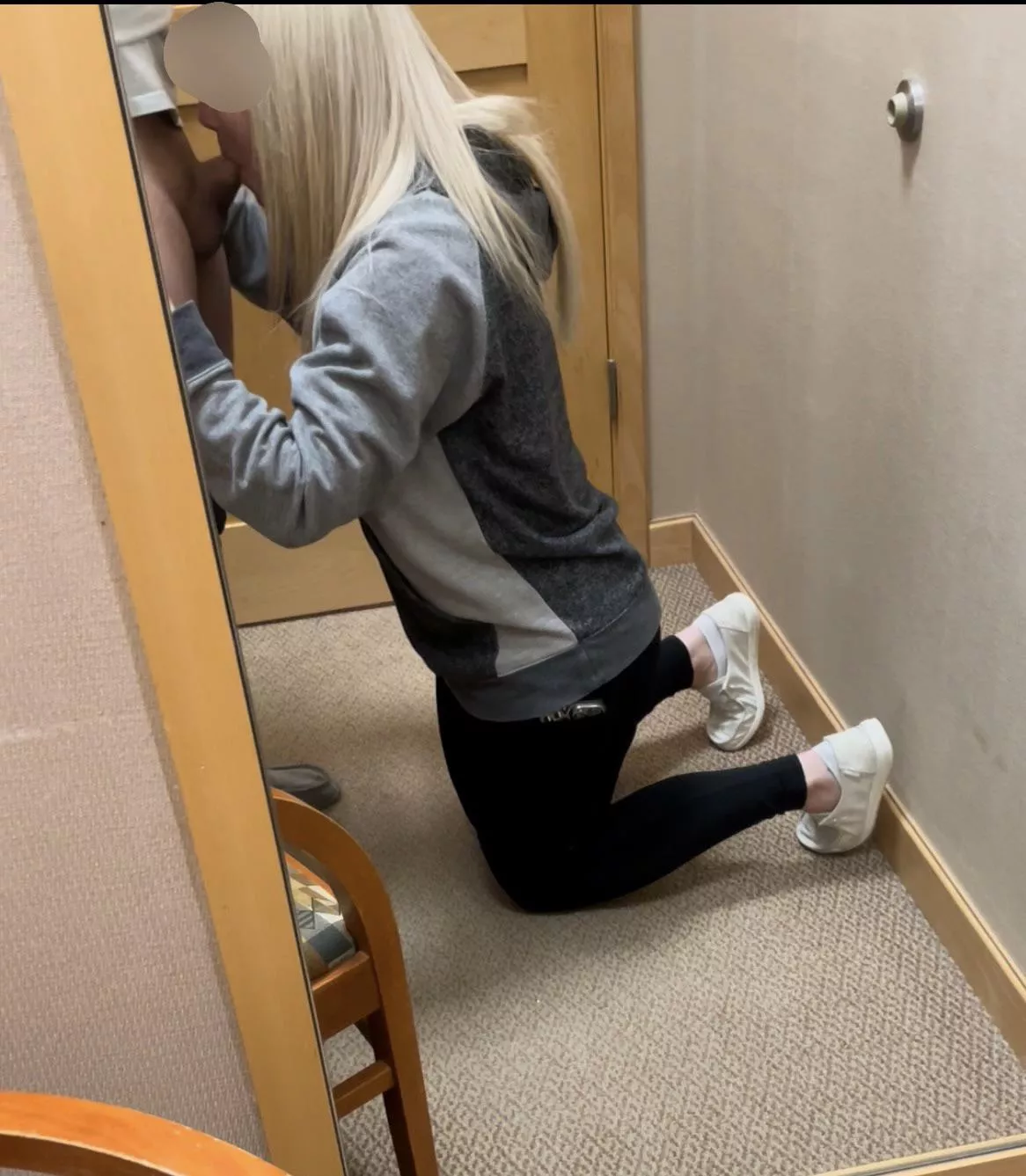 Is it bad I let hubs give me a facial in the mall dressing room?