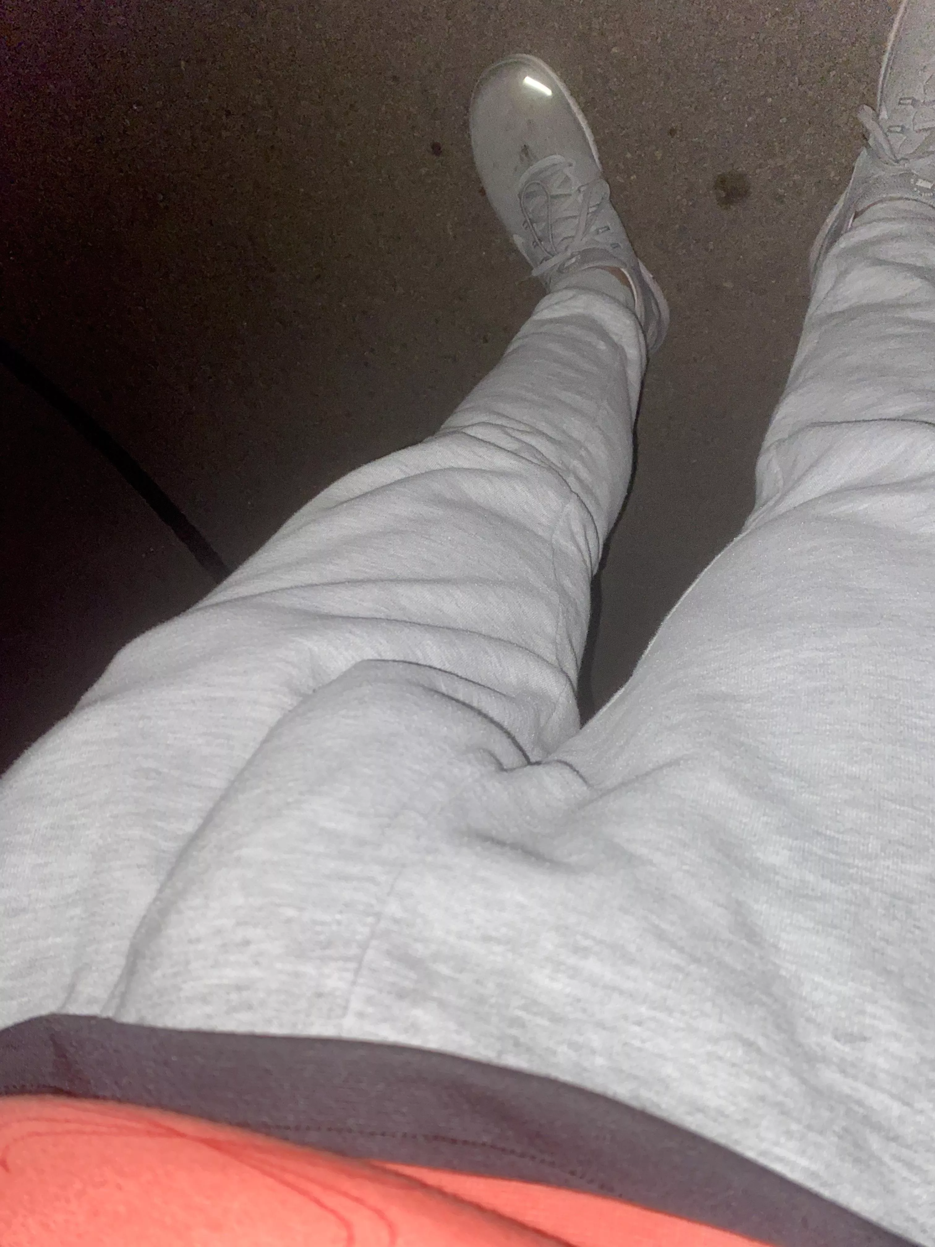 Is it noticeable? Feel like I put on a show for my neighbors in these sweatpants